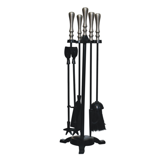 Artisan Furniture Armour Nickle Fire Tool Set