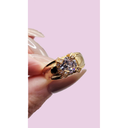Glossy Crystal Ring Box set of 12