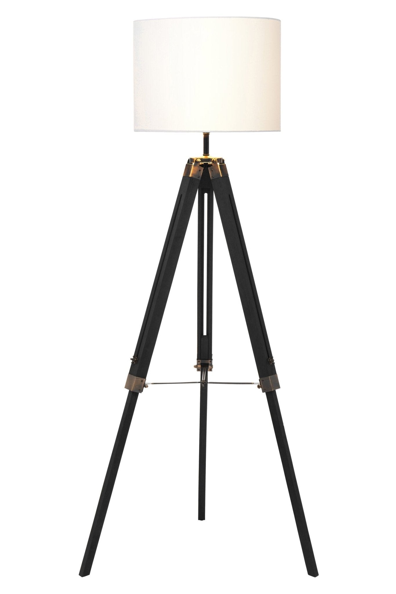 Malvern Tripod Floor Lamp With Black Base | Luxury Home Accessories | Heulog Glow
