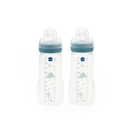 MAM Easy Active Bottle 330ml Pack of 2 - Blue Assorted | Luxury Home Accessories | Heulog Glow