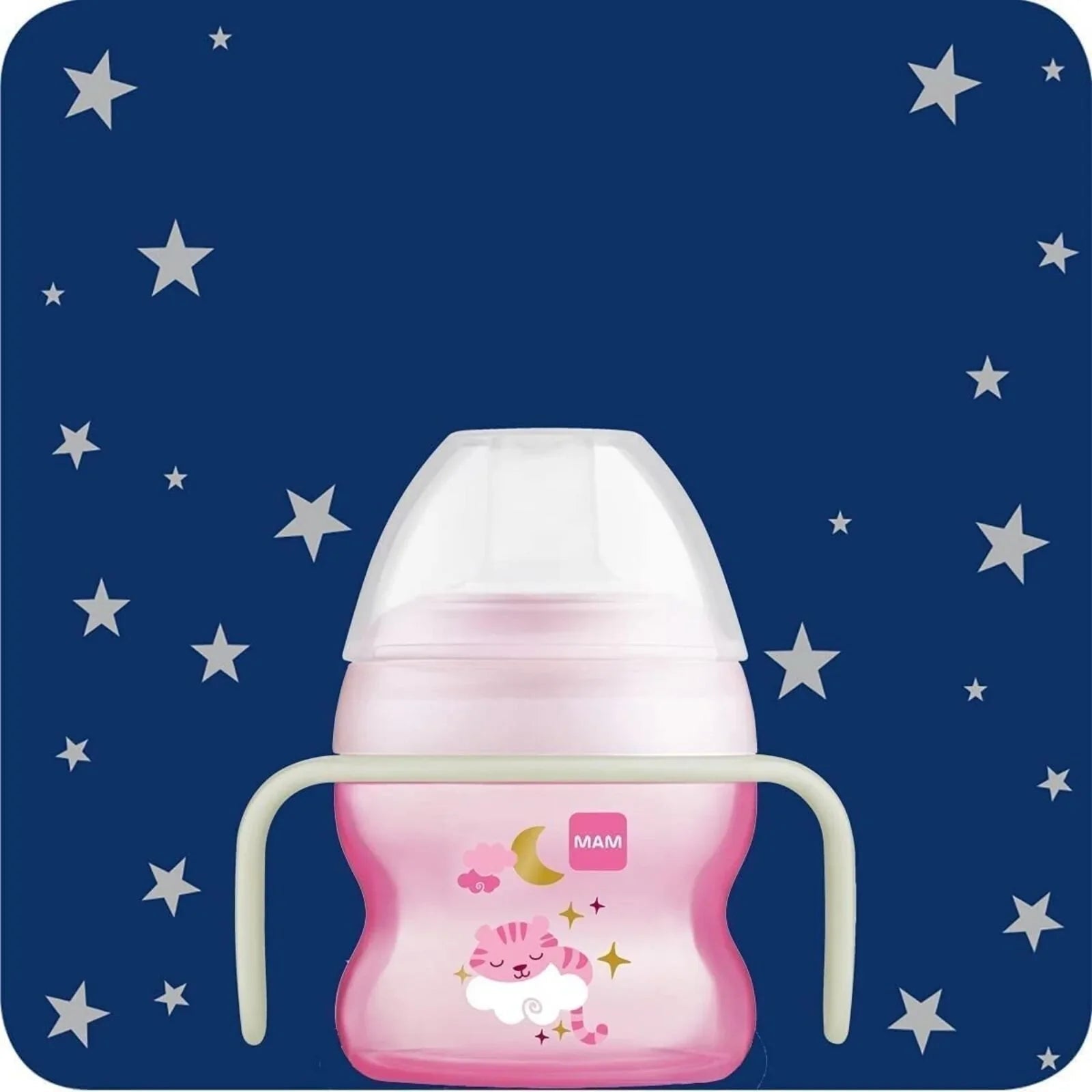 MAM Starter Cup & Glow with Handles 150 ml - Pink | Luxury Home Accessories | Heulog Glow