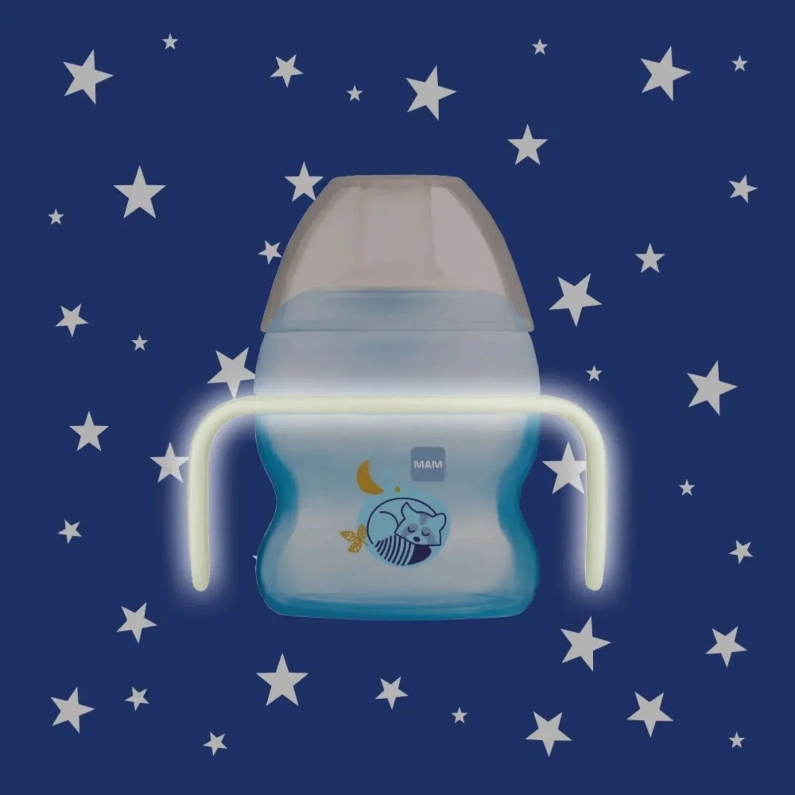 MAM Starter Cup & Glow with Handles 150ml - Blue | Luxury Home Accessories | Heulog Glow