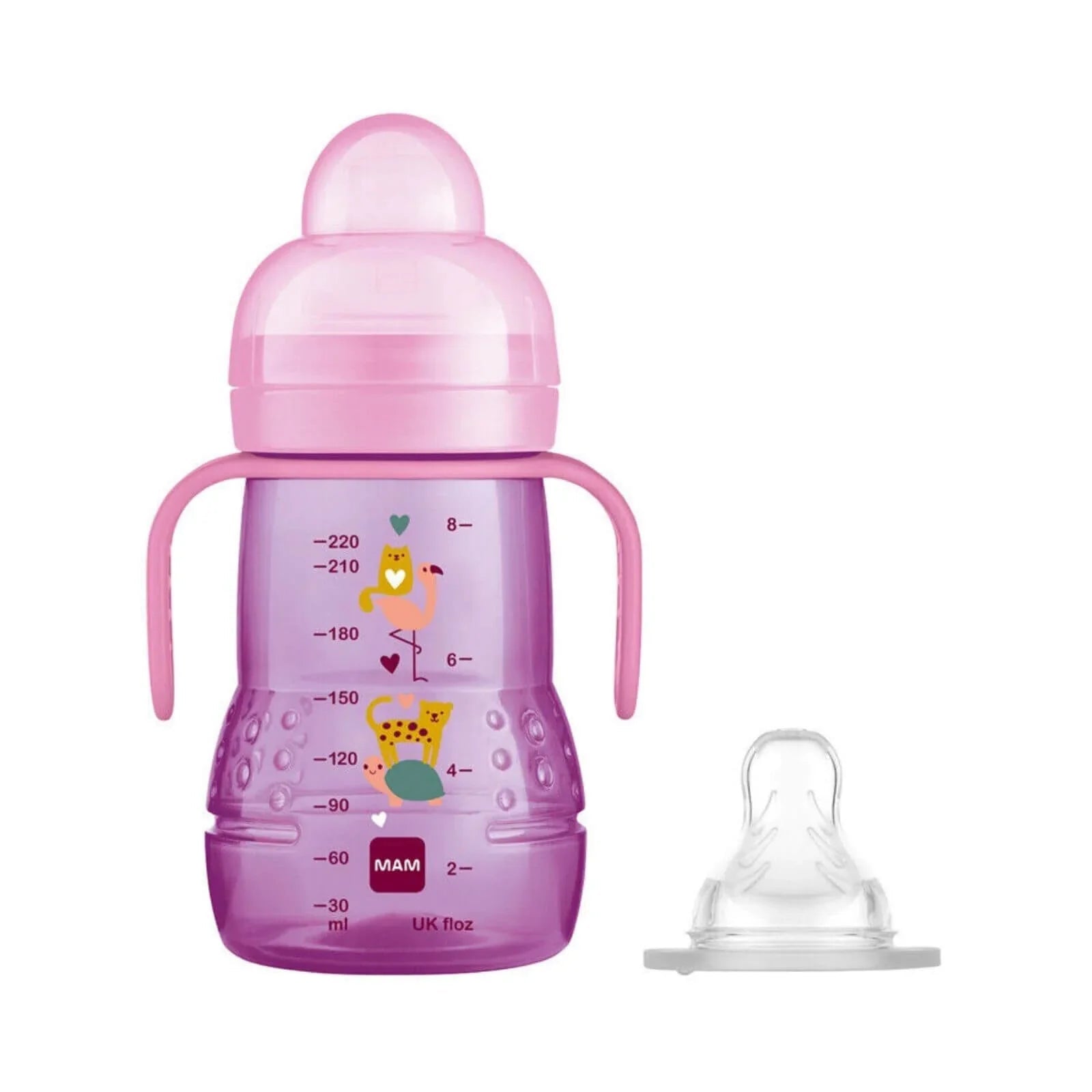 MAM Trainer Cup 2-in-1 220ml - Pink | Luxury Home Accessories | Heulog Glow