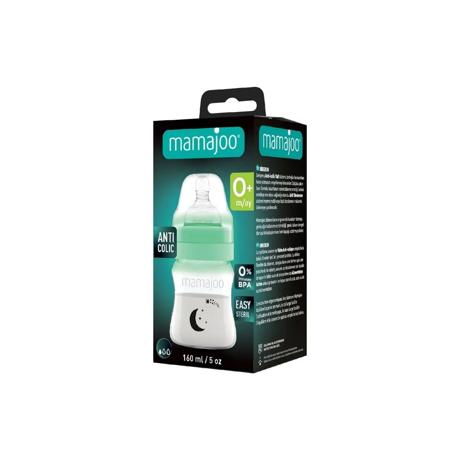 Mamajoo Anti-Colic Glow PP Baby Bottle 0+ Months 160ml | Luxury Home Accessories | Heulog Glow