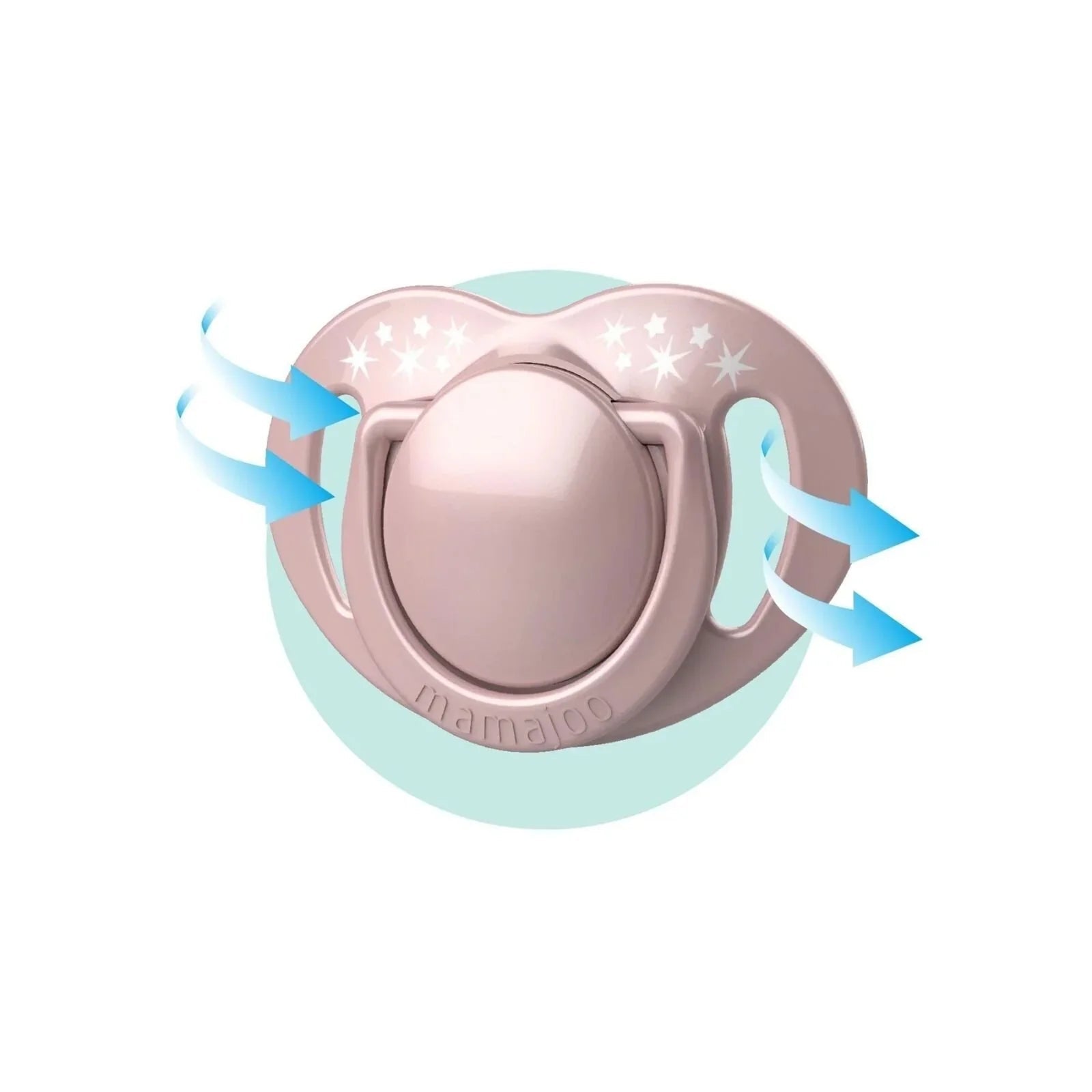 Mamajoo Orthodontic Soothers with Steriliser Box 6+ months Pack of 2 - Powder Pink & Blush | Luxury Home Accessories | Heulog Glow