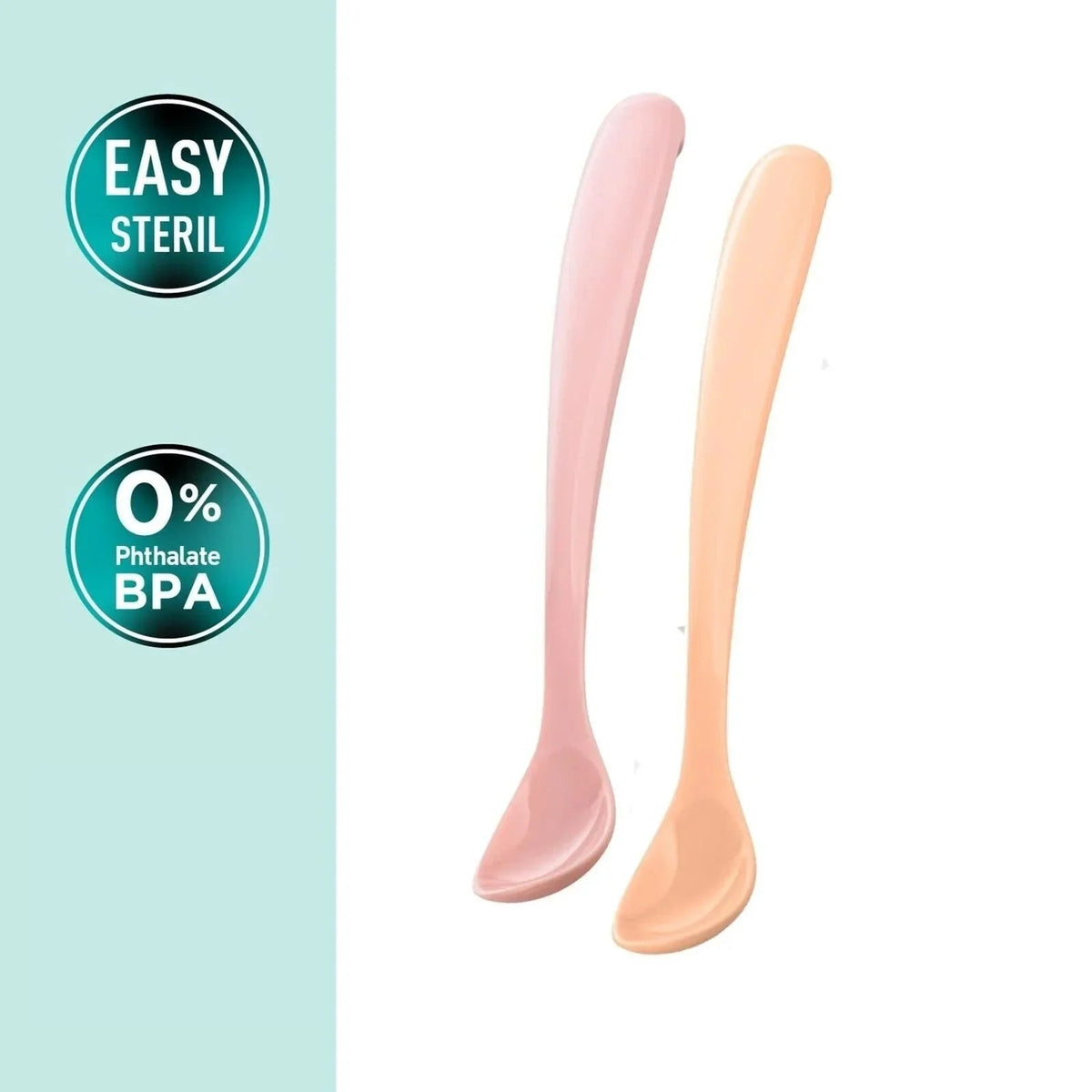 Mamajoo Silicone Spoons with Case Pack of 2 - Powder Pink & Blush | Luxury Home Accessories | Heulog Glow