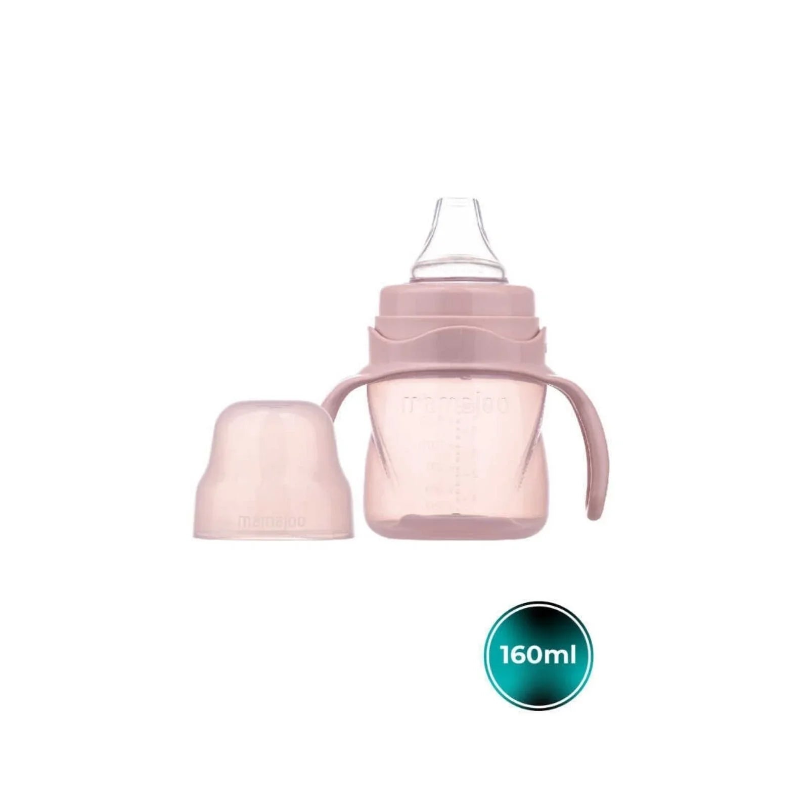 Mamajoo Training Cup with Handles 6+ months 160ml - Powder Pink | Luxury Home Accessories | Heulog Glow
