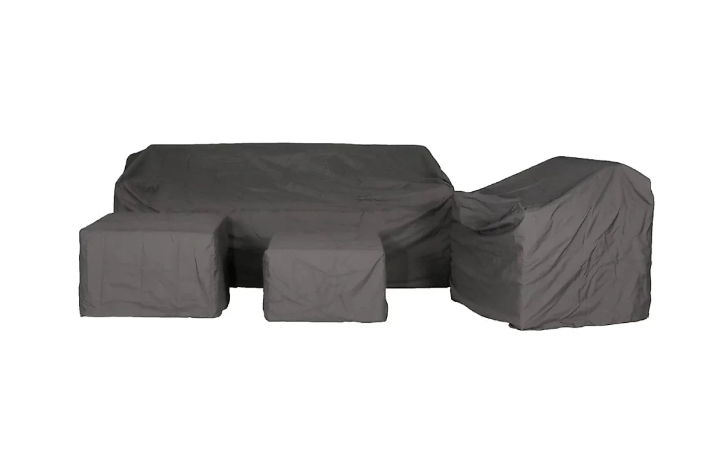 Marbella Grey 5-Seater Garden Sofa Set with Ottoman and Cover Bundle | Luxury Home Accessories | Heulog Glow