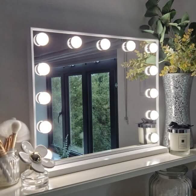 Margot Small Hollywood Mirror 50x42cm | Luxury Home Accessories | Heulog Glow