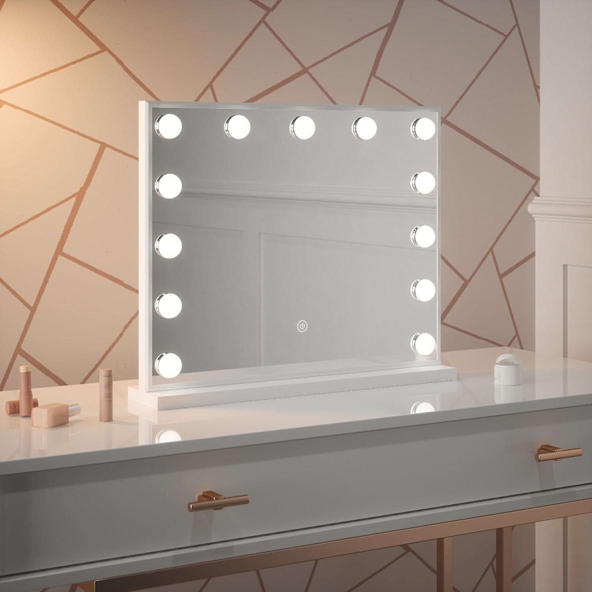 Margot Small Hollywood Mirror 50x42cm | Luxury Home Accessories | Heulog Glow