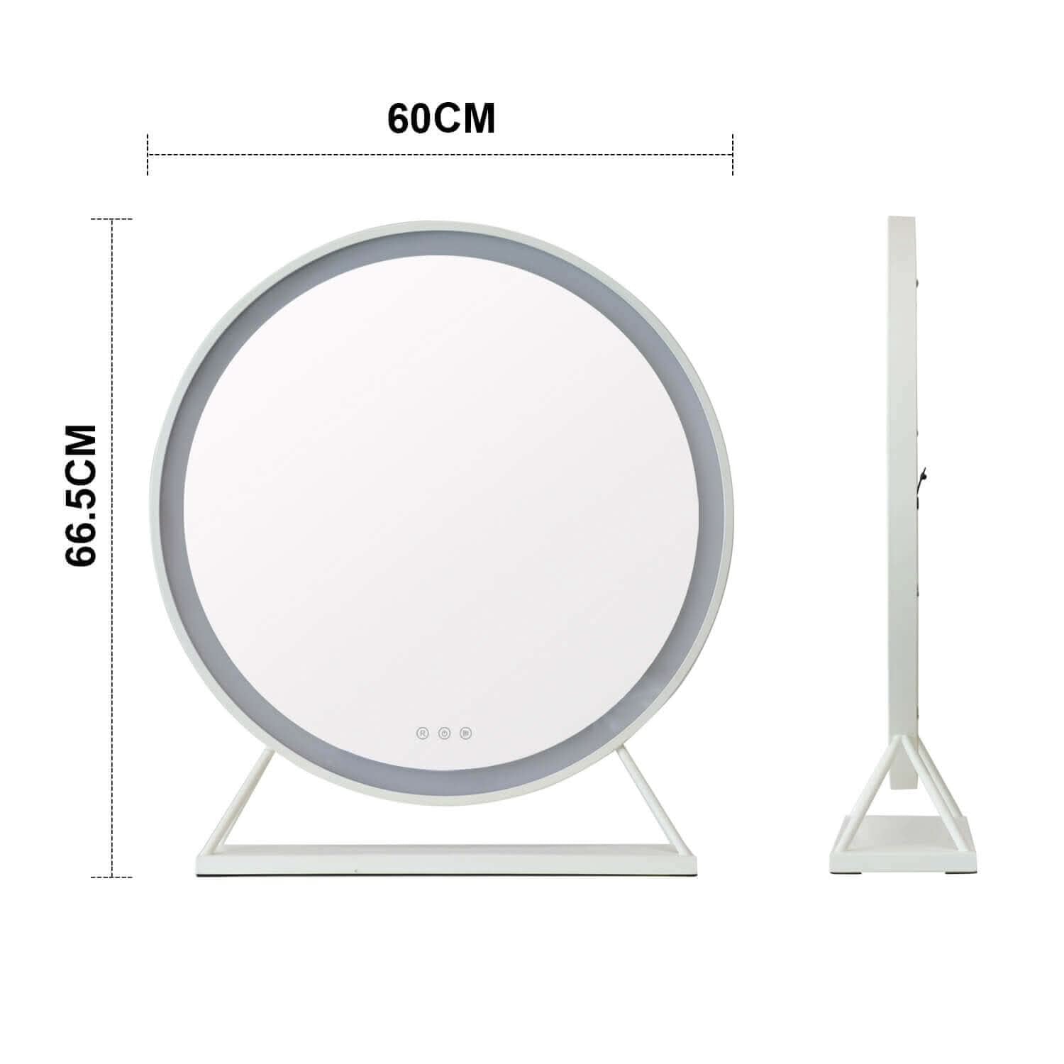Marilyn Round Hollywood Mirror White 60x67cm | Luxury Home Accessories | Heulog Glow