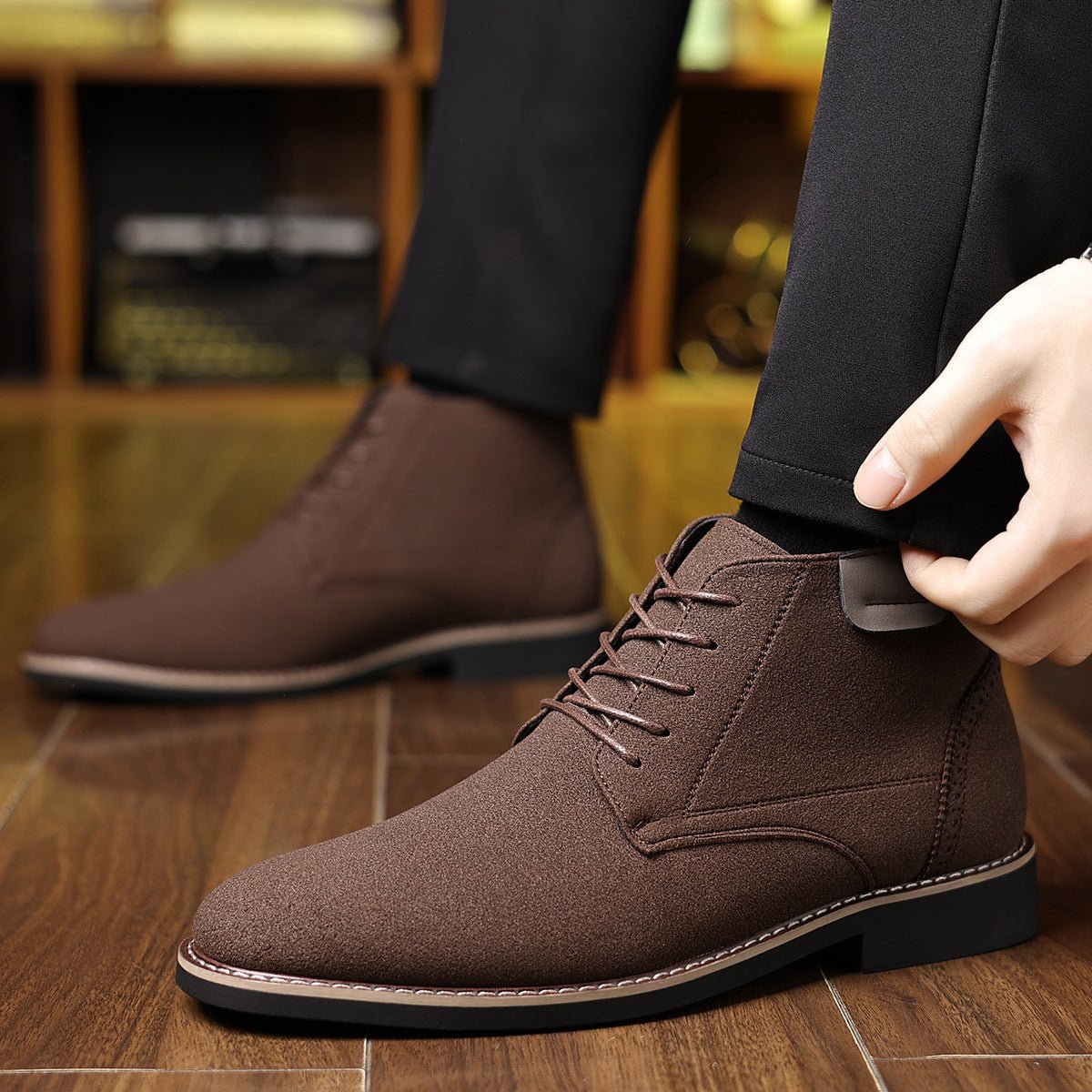 Martin Boots Men's British Style High-top Leather Shoes | Luxury Home Accessories | Heulog Glow