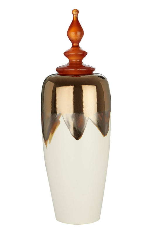 Masai Tall Ceramic Decorative Jar | Luxury Home Accessories | Heulog Glow