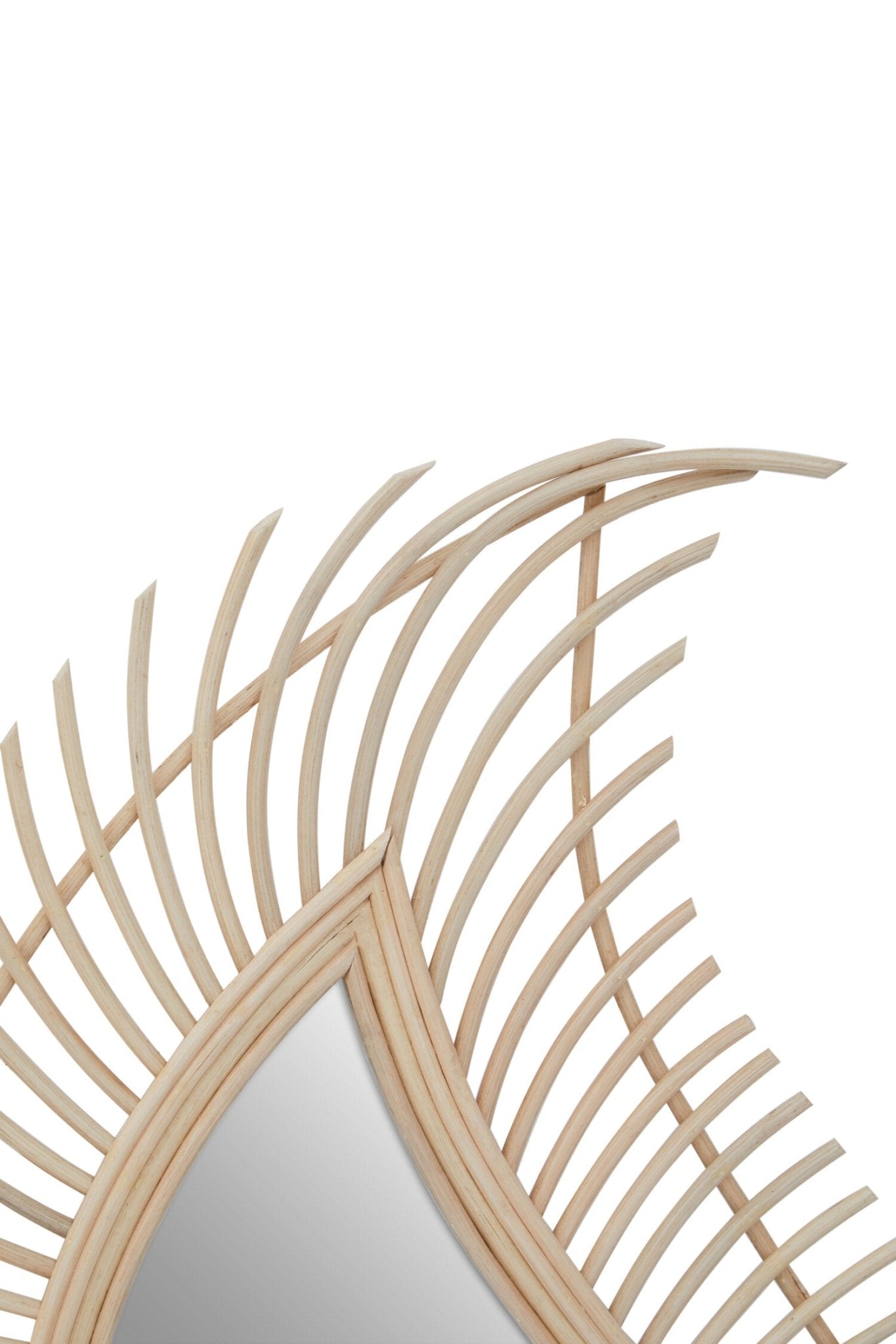 Mataram Teardrop Natural Rattan Wall Mirror | Luxury Home Accessories | Heulog Glow
