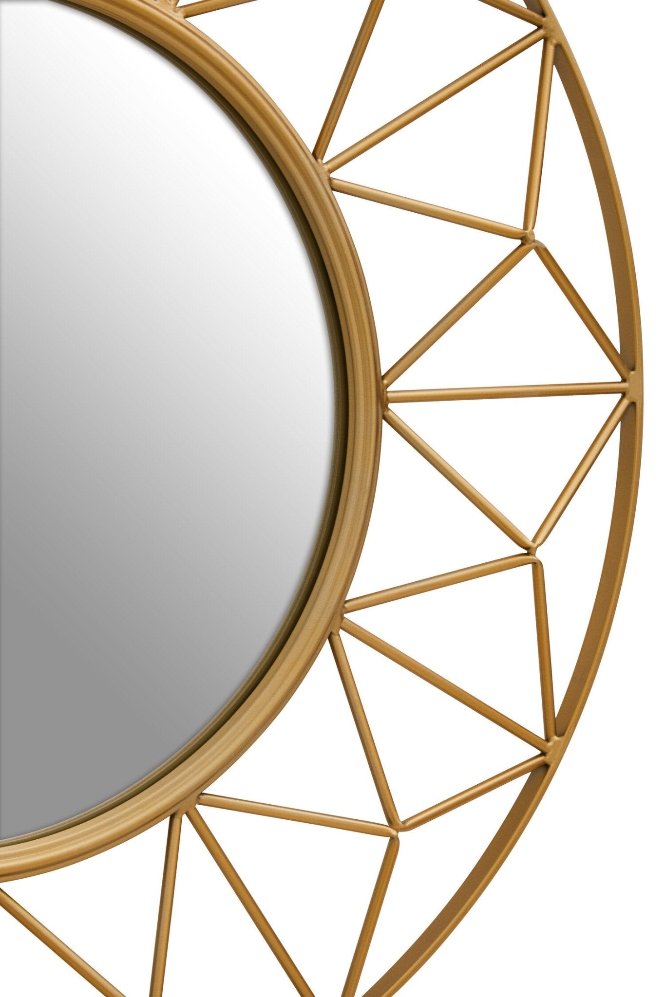 Matera 3D Round Gold Wall Mirror | Luxury Home Accessories | Heulog Glow