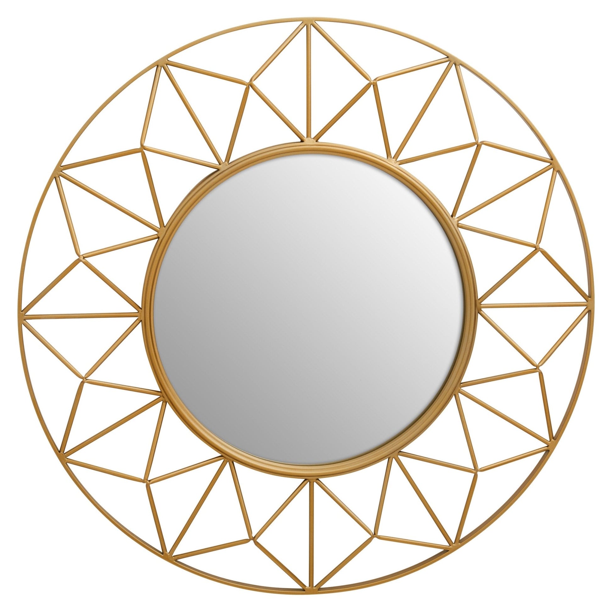 Matera 3D Round Gold Wall Mirror | Luxury Home Accessories | Heulog Glow