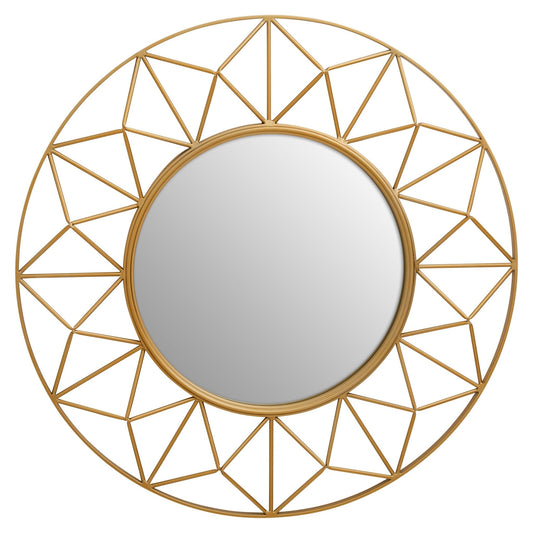 Matera 3D Round Gold Wall Mirror | Luxury Home Accessories | Heulog Glow