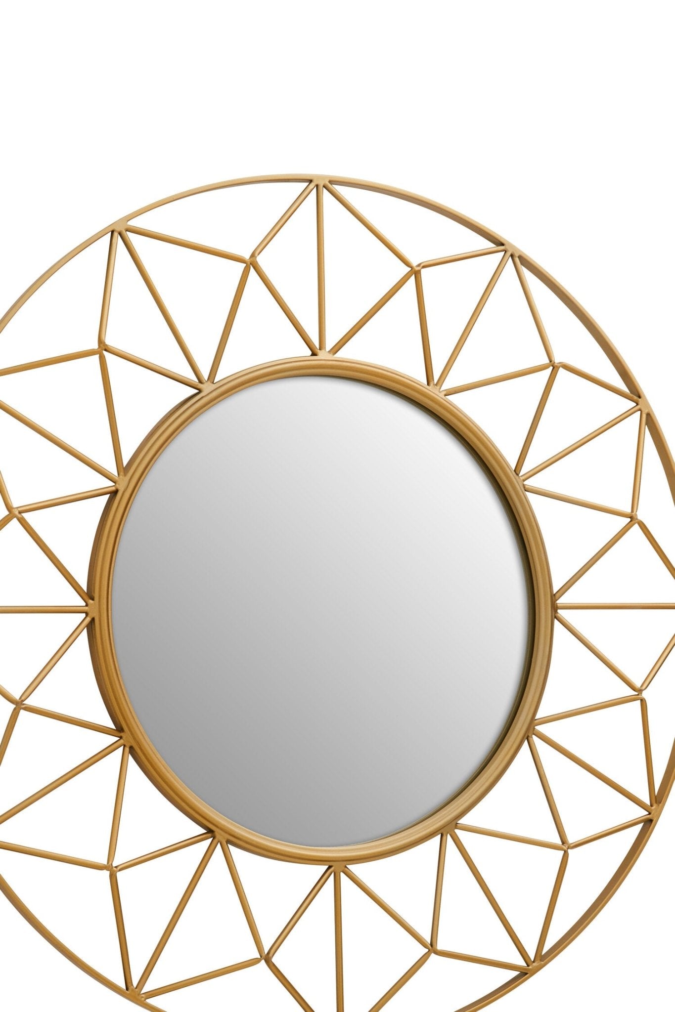 Matera 3D Round Gold Wall Mirror | Luxury Home Accessories | Heulog Glow