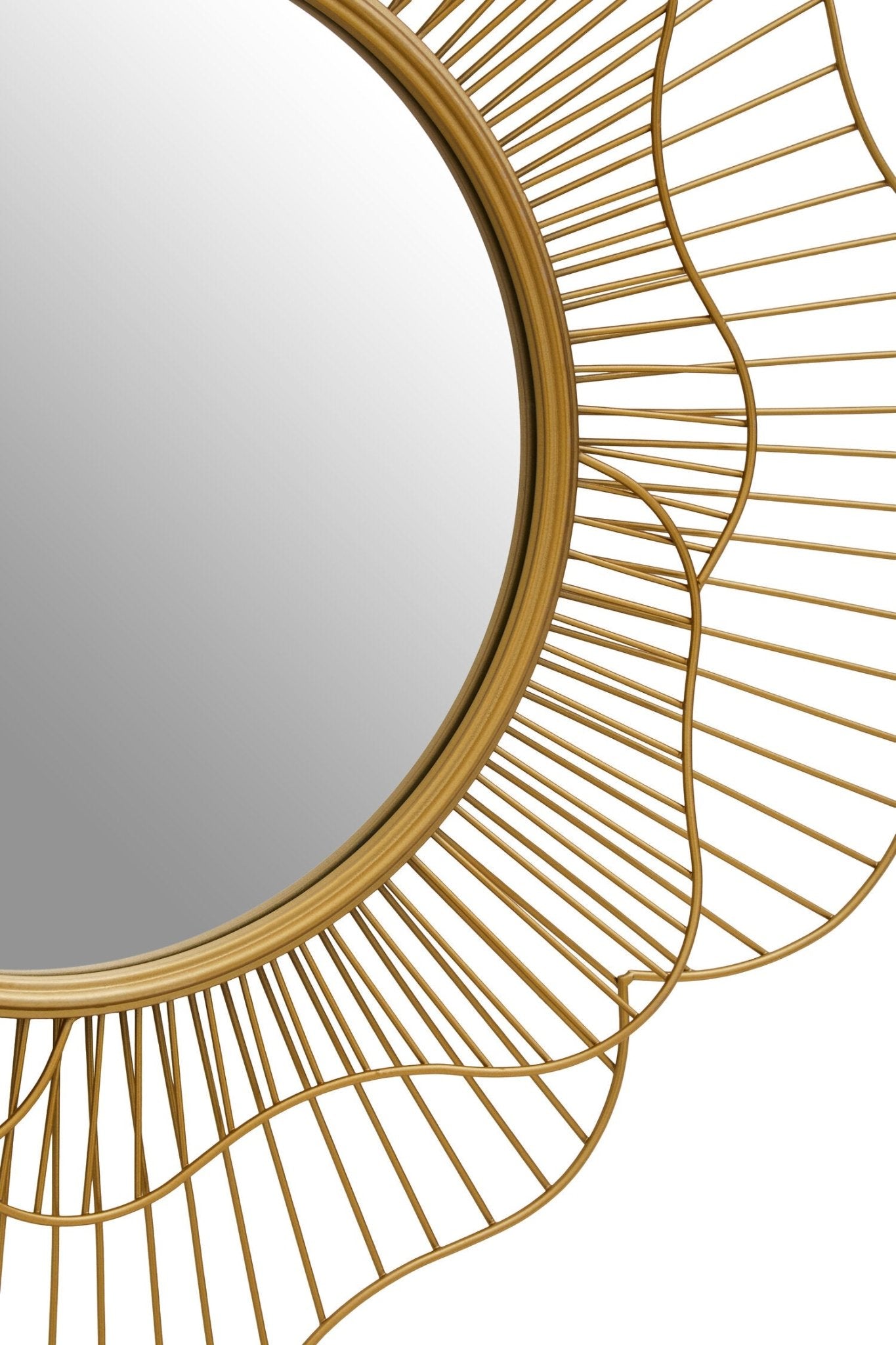 Matera Gold Flower Wall Mirror | Luxury Home Accessories | Heulog Glow