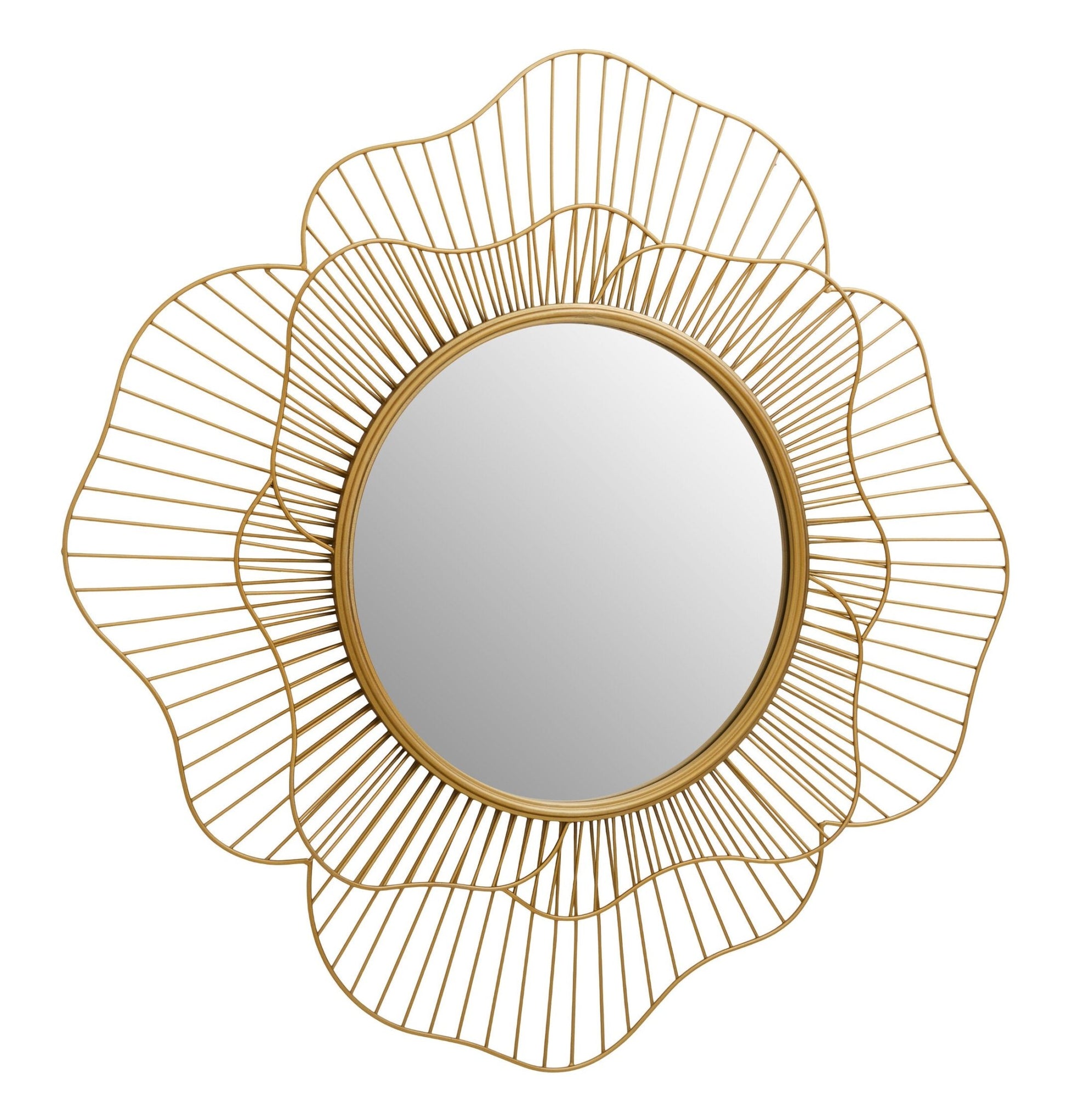 Matera Gold Flower Wall Mirror | Luxury Home Accessories | Heulog Glow