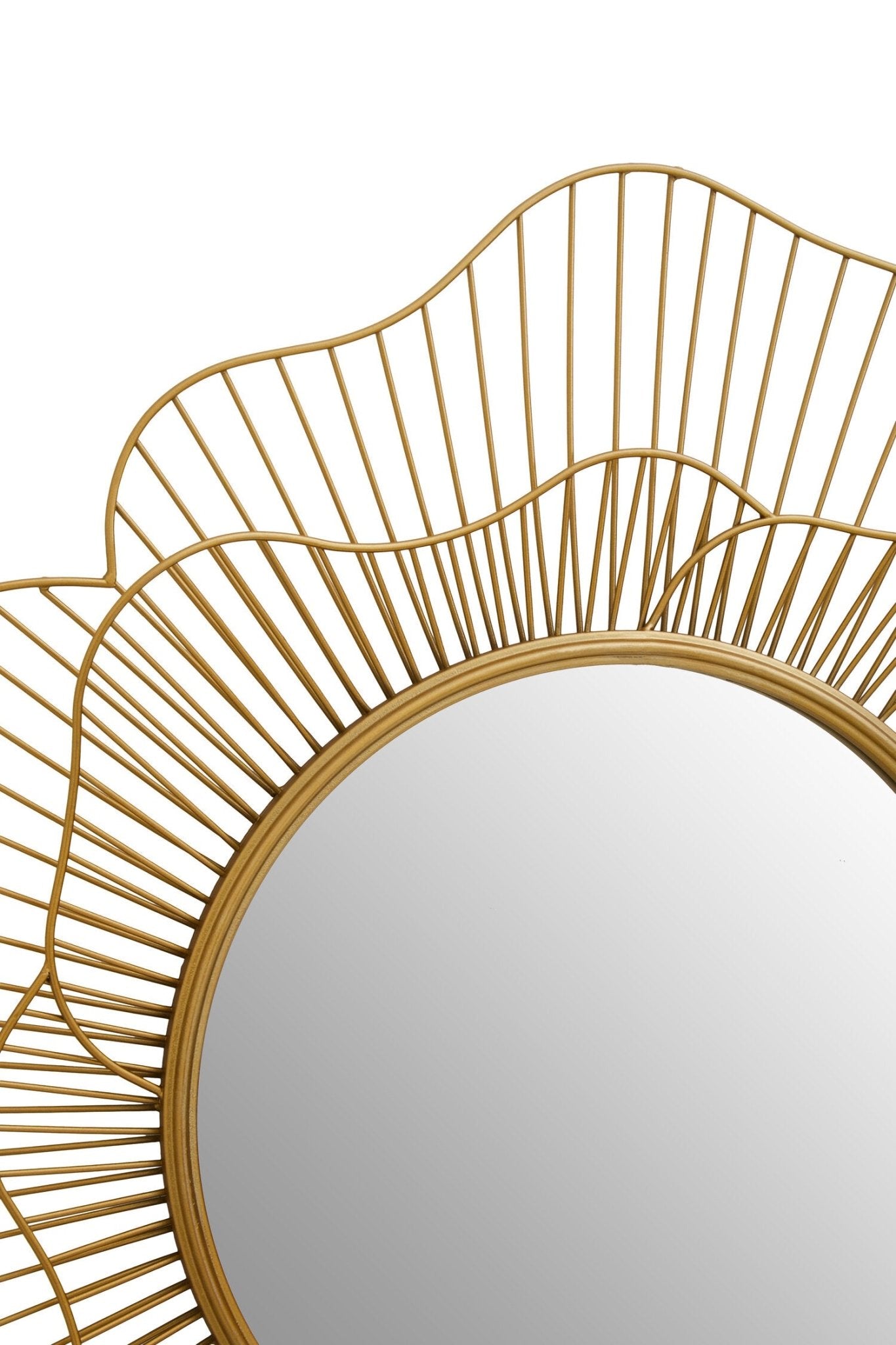 Matera Gold Flower Wall Mirror | Luxury Home Accessories | Heulog Glow