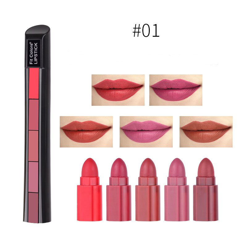 Matte 5-color Lipstick Set Velvet Lip Stick Non-stick Lip Gloss Long Lasting Waterproof Sexy Red Lipstick | Luxury Home Accessories | Heulog Glow