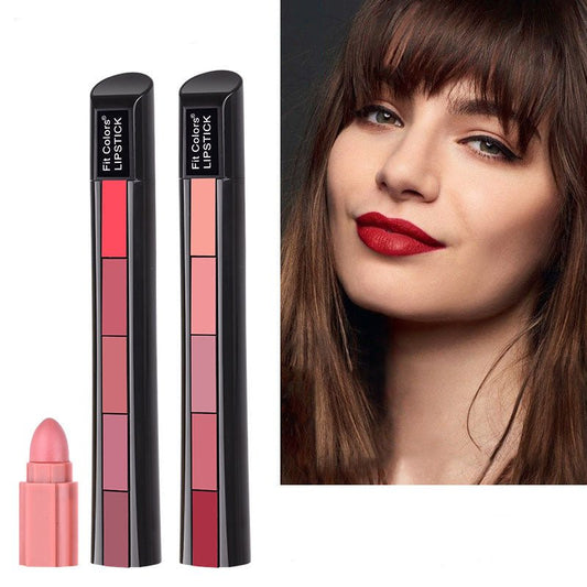 Matte 5-color Lipstick Set Velvet Lip Stick Non-stick Lip Gloss Long Lasting Waterproof Sexy Red Lipstick | Luxury Home Accessories | Heulog Glow