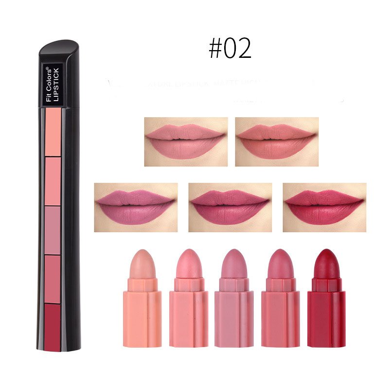 Matte 5-color Lipstick Set Velvet Lip Stick Non-stick Lip Gloss Long Lasting Waterproof Sexy Red Lipstick | Luxury Home Accessories | Heulog Glow