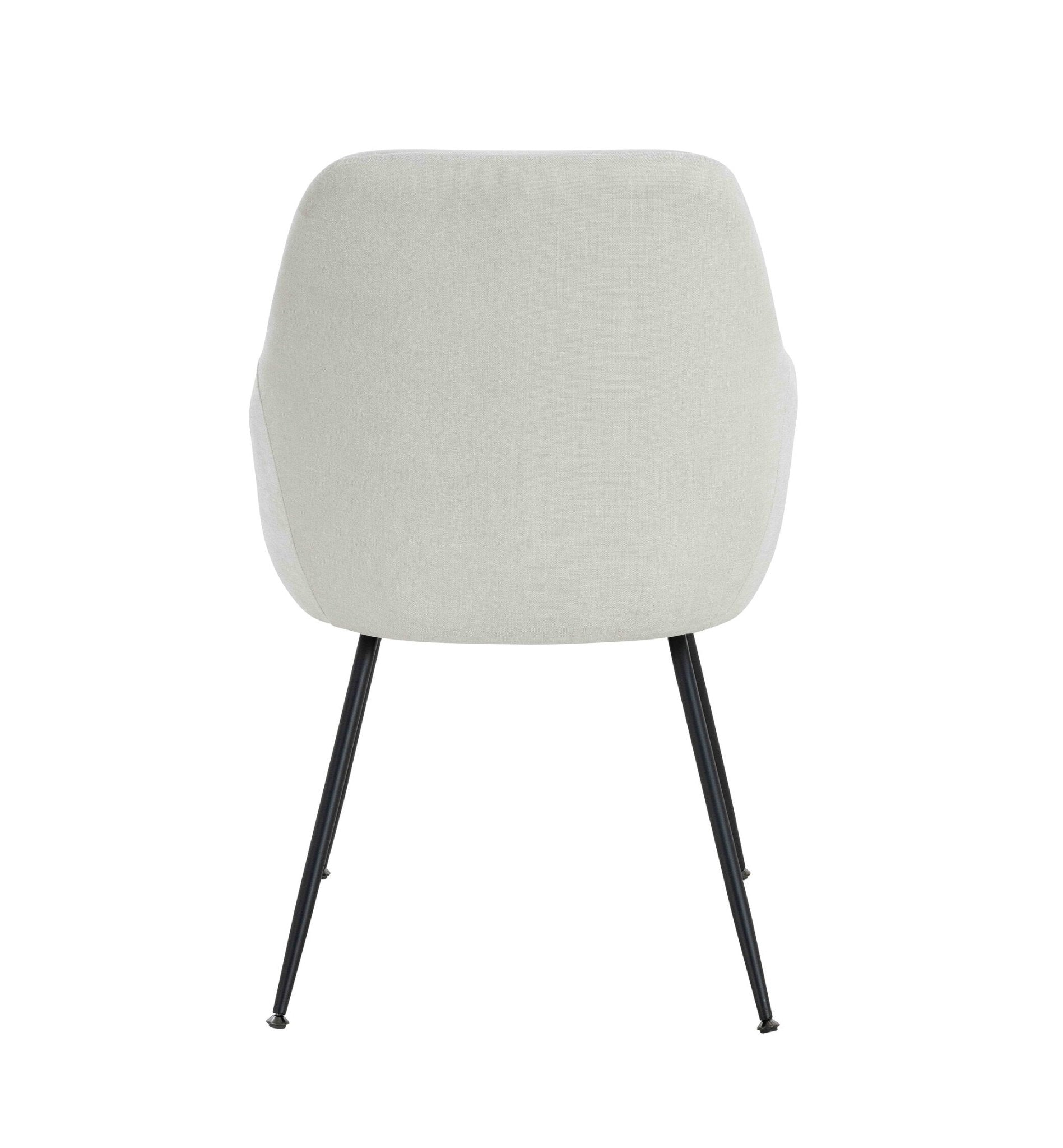 Maxwell Set of 2 Light Beige Textured Fabric Dining Chairs with Arms | Luxury Home Accessories | Heulog Glow