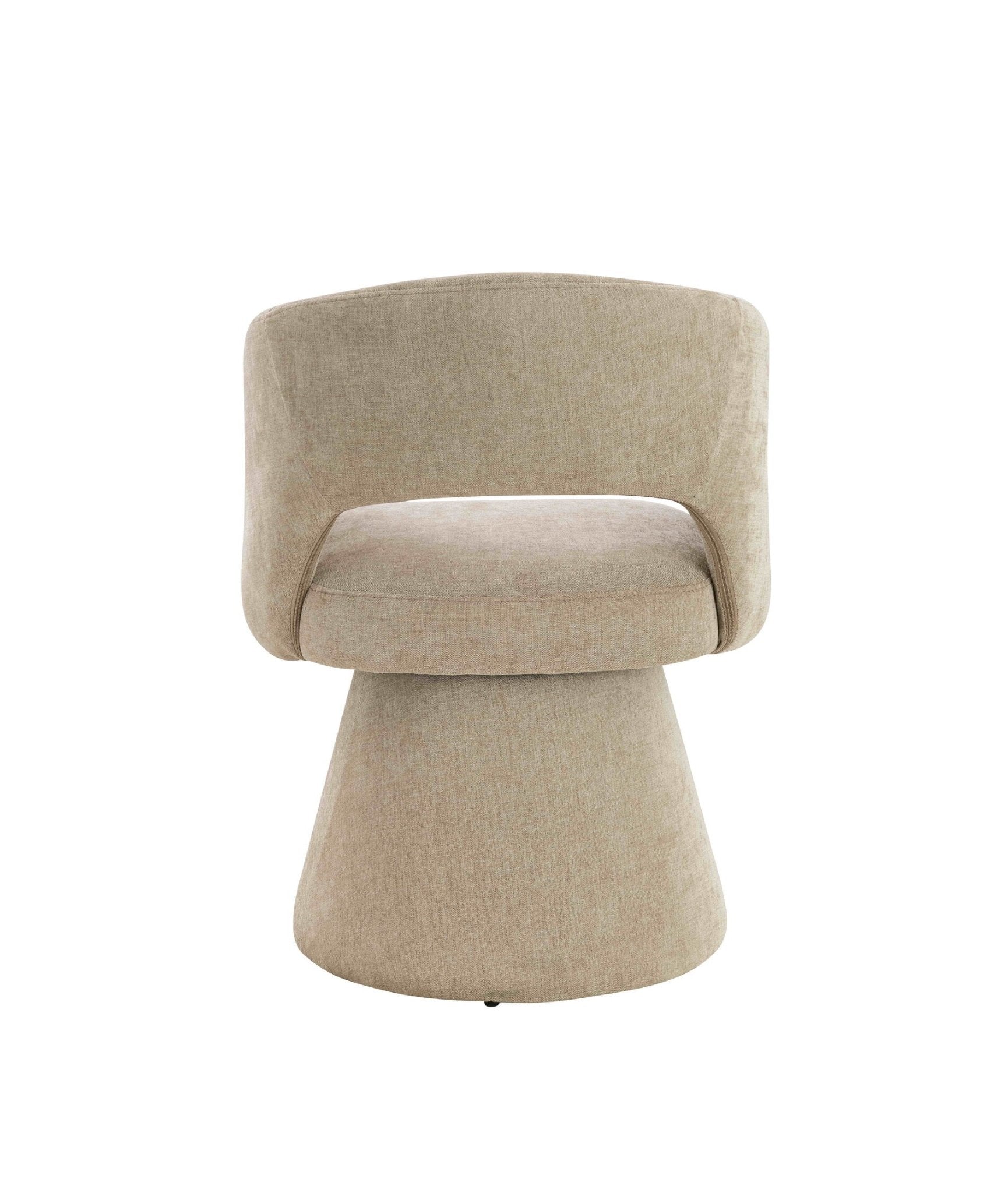 Maxwell Stone Fabric Curved Accent  Dining Chair | Luxury Home Accessories | Heulog Glow