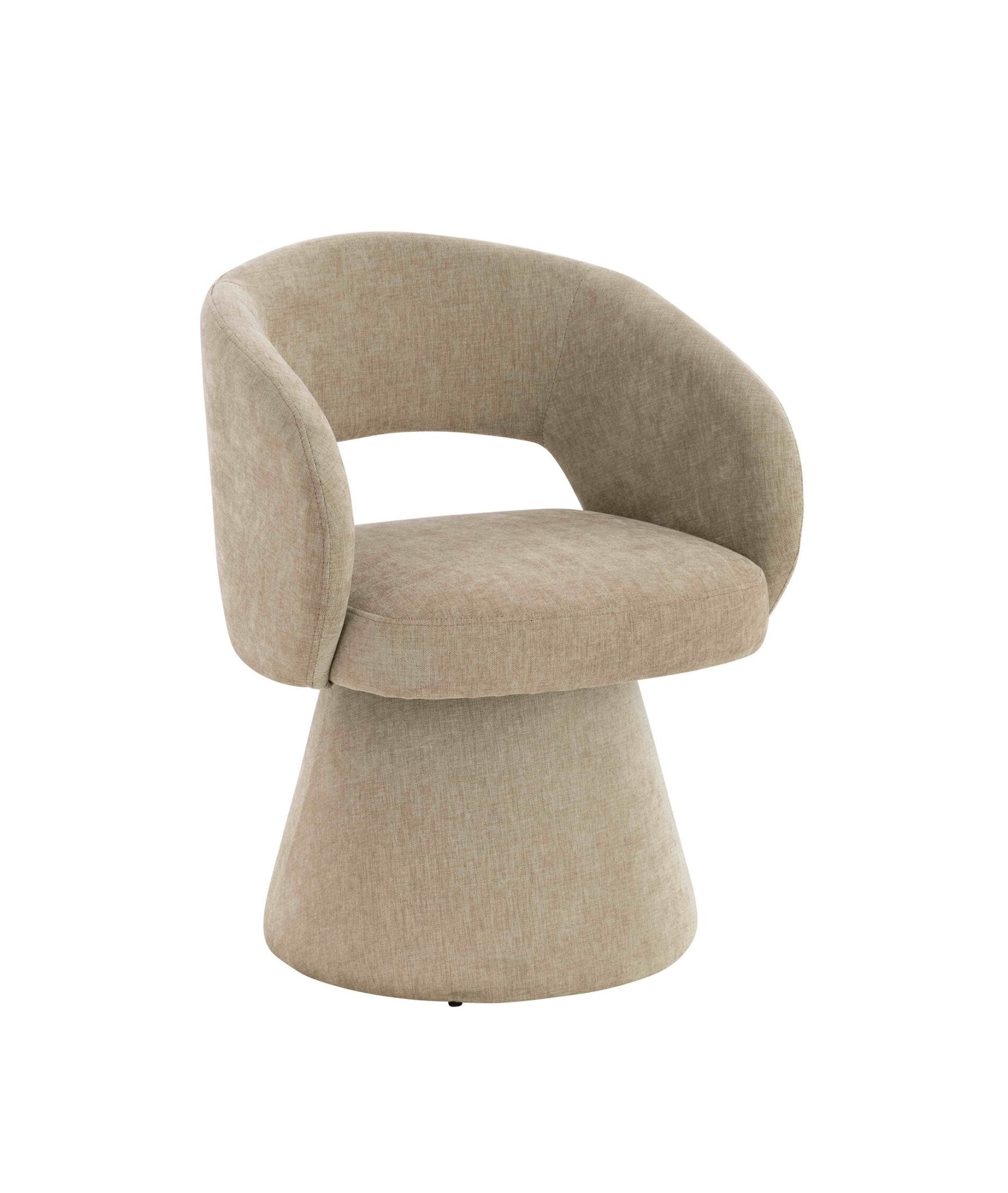 Maxwell Stone Fabric Curved Accent  Dining Chair | Luxury Home Accessories | Heulog Glow