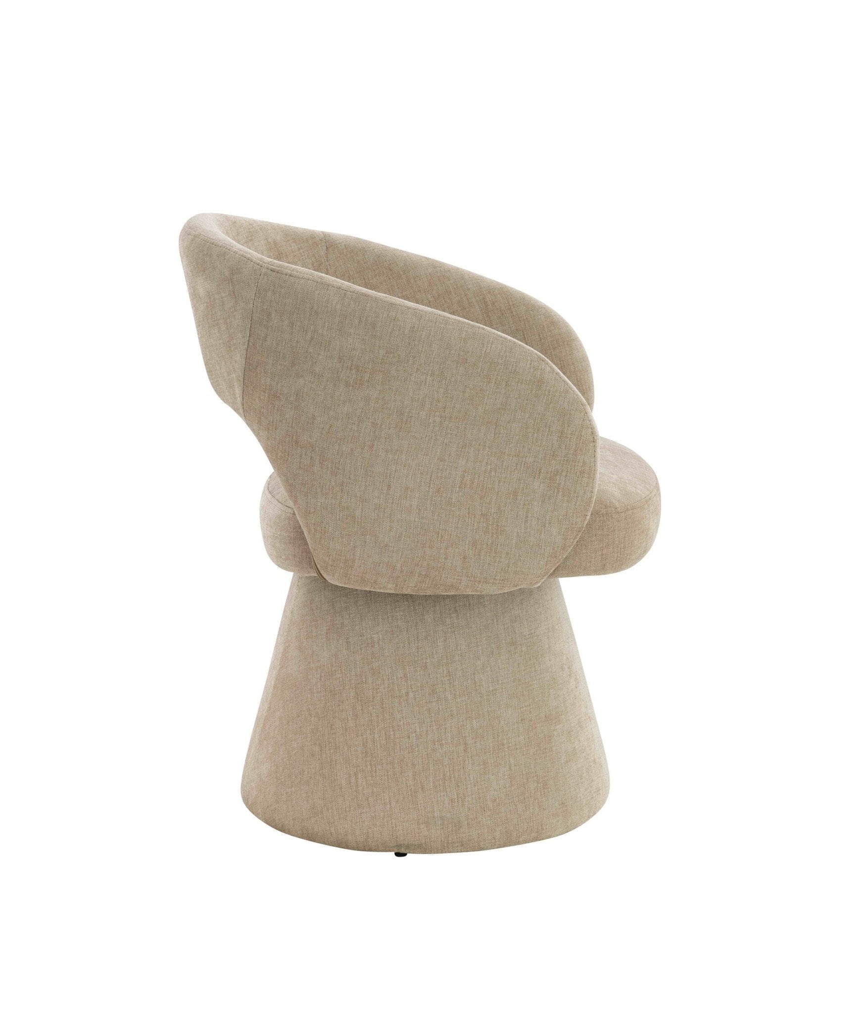 Maxwell Stone Fabric Curved Accent  Dining Chair | Luxury Home Accessories | Heulog Glow