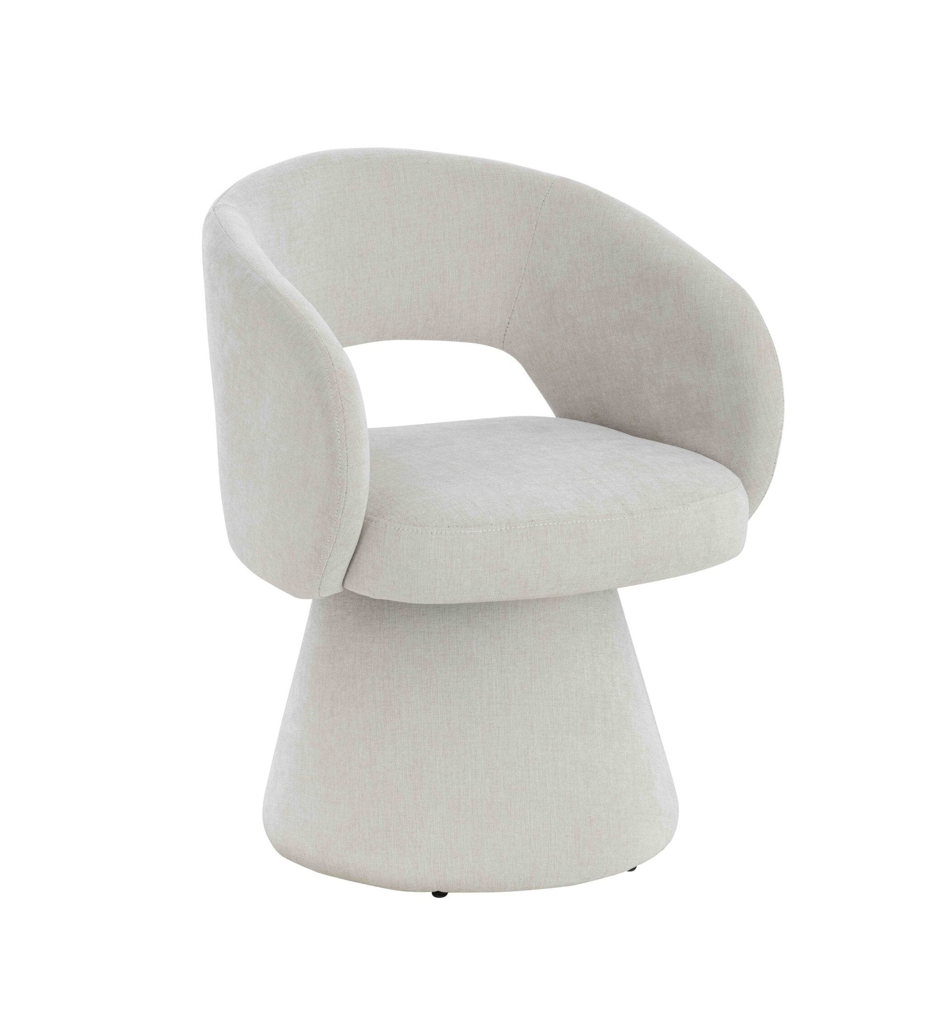 Maxwell Textured Beige Fabric Curved Accent Dining Chair | Luxury Home Accessories | Heulog Glow
