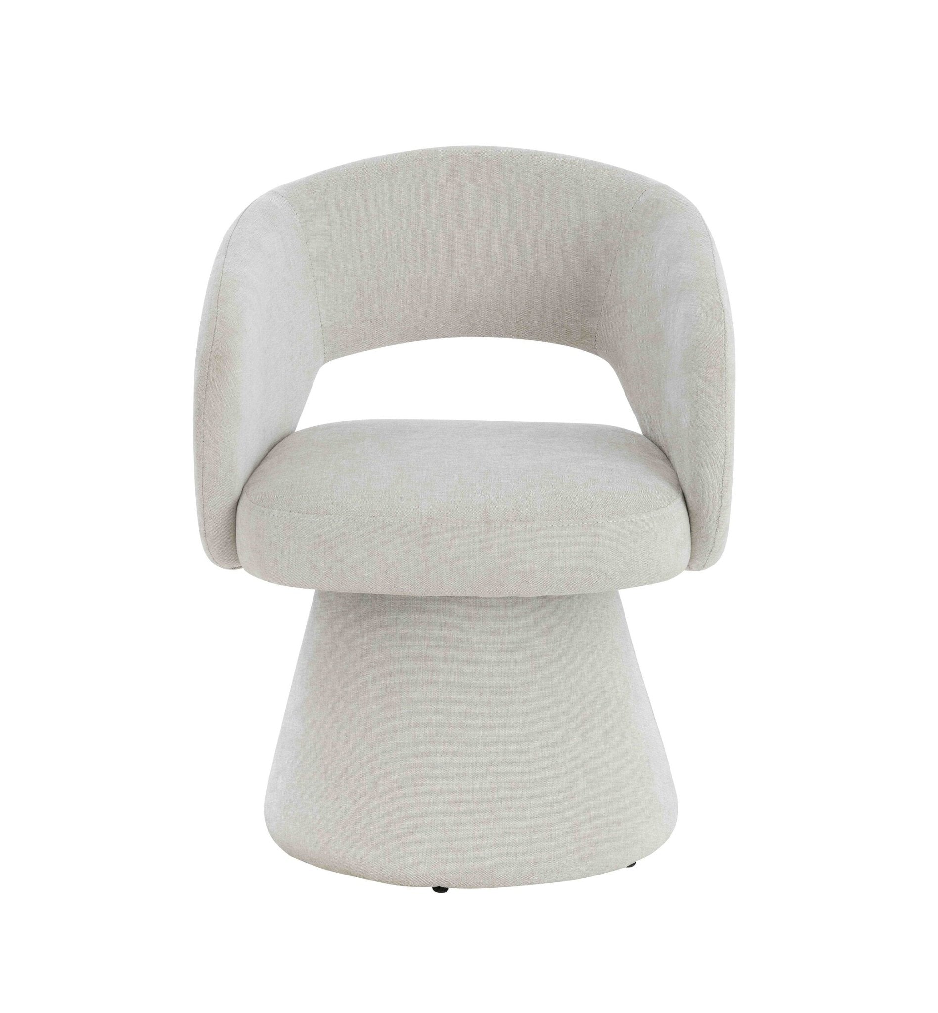 Maxwell Textured Beige Fabric Curved Accent Dining Chair | Luxury Home Accessories | Heulog Glow