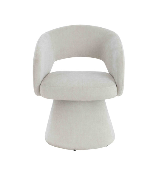 Maxwell Textured Beige Fabric Curved Accent Dining Chair | Luxury Home Accessories | Heulog Glow