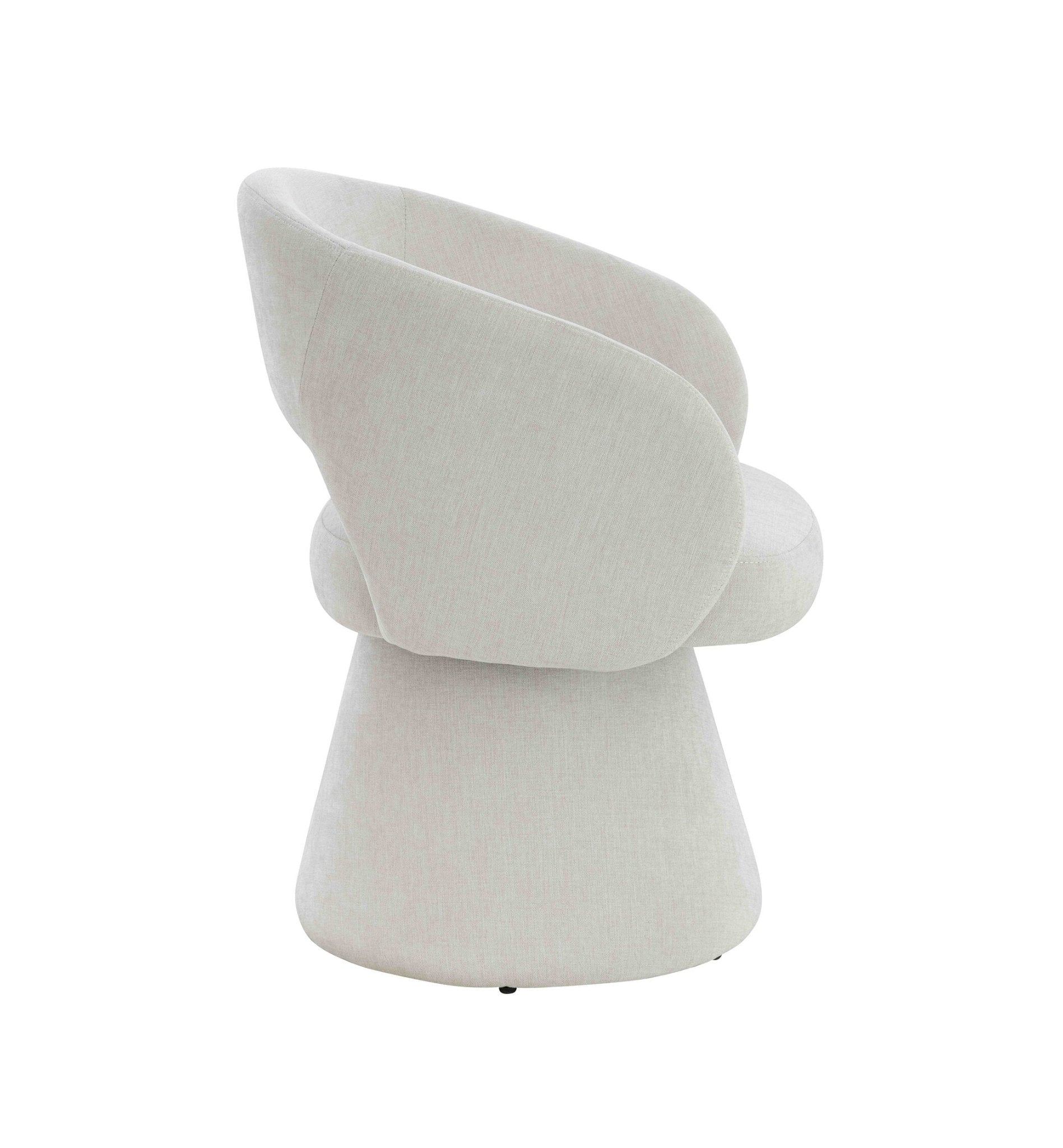 Maxwell Textured Beige Fabric Curved Accent Dining Chair | Luxury Home Accessories | Heulog Glow