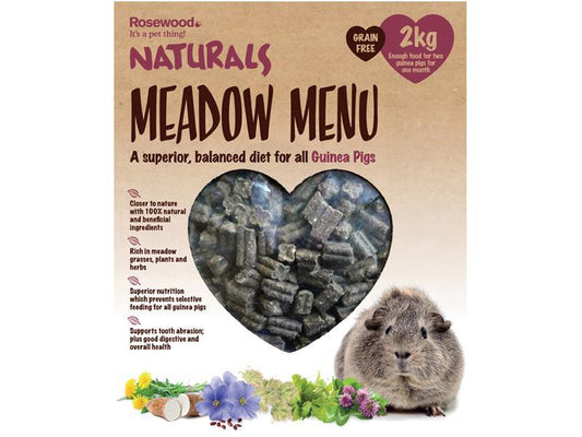 Meadow Menu Guinea Pig 2kg | Luxury Home Accessories | Heulog Glow