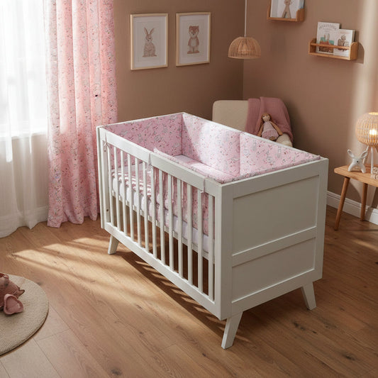 Meadowlands Organic Cotton Toddler 3 Piece All-in-One 4.0 Tog Quilt Bedding Set with Bumper