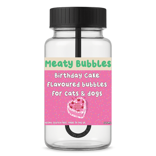 Meaty Bubbles Birthday Cake Bubbles 125ml  | Luxury Home Accessories | Heulog Glow