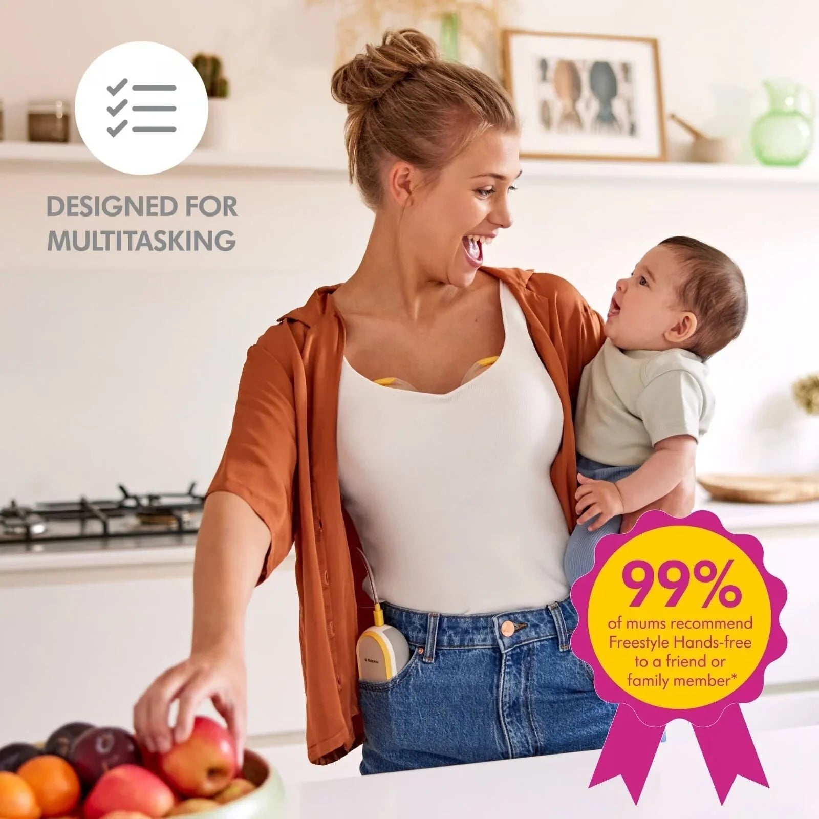 Medela Freestyle Hands-Free Double Electric Breast Pump | Luxury Home Accessories | Heulog Glow