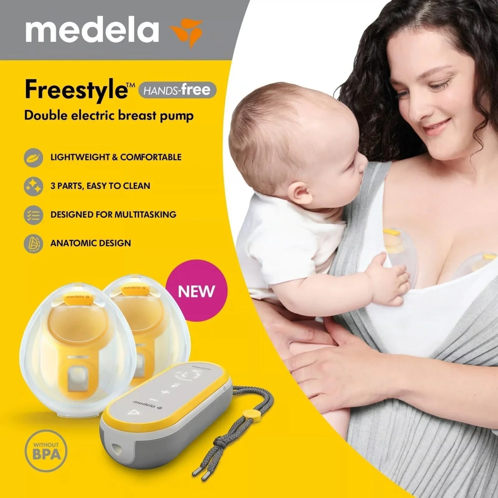 Medela Freestyle Hands-Free Double Electric Breast Pump | Luxury Home Accessories | Heulog Glow