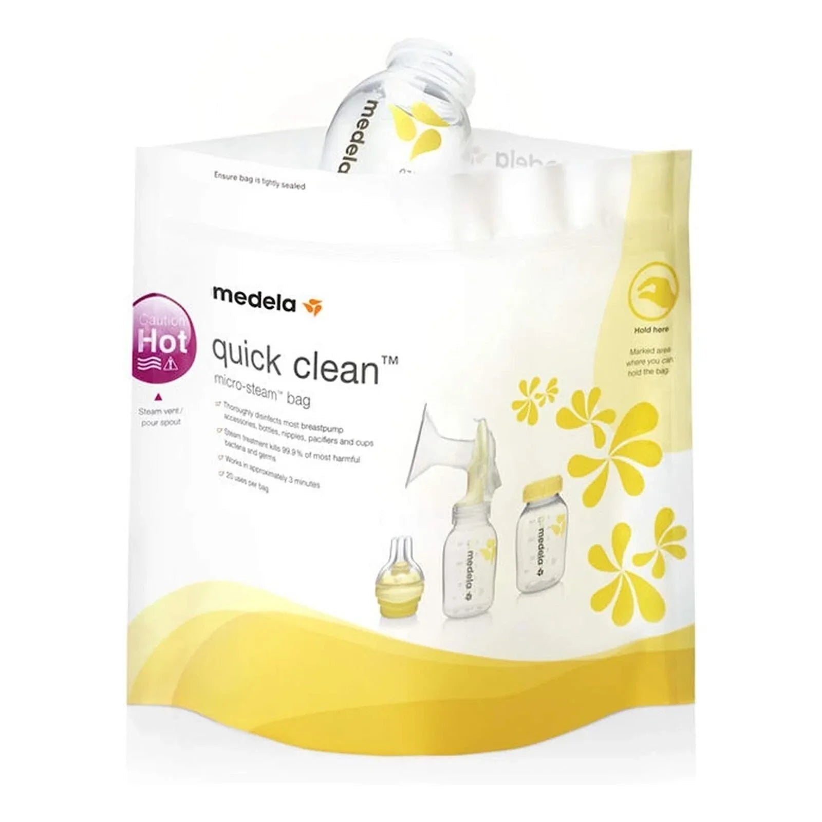Medela Quick Clean Micro-Steam Bags Pack of 5 | Luxury Home Accessories | Heulog Glow