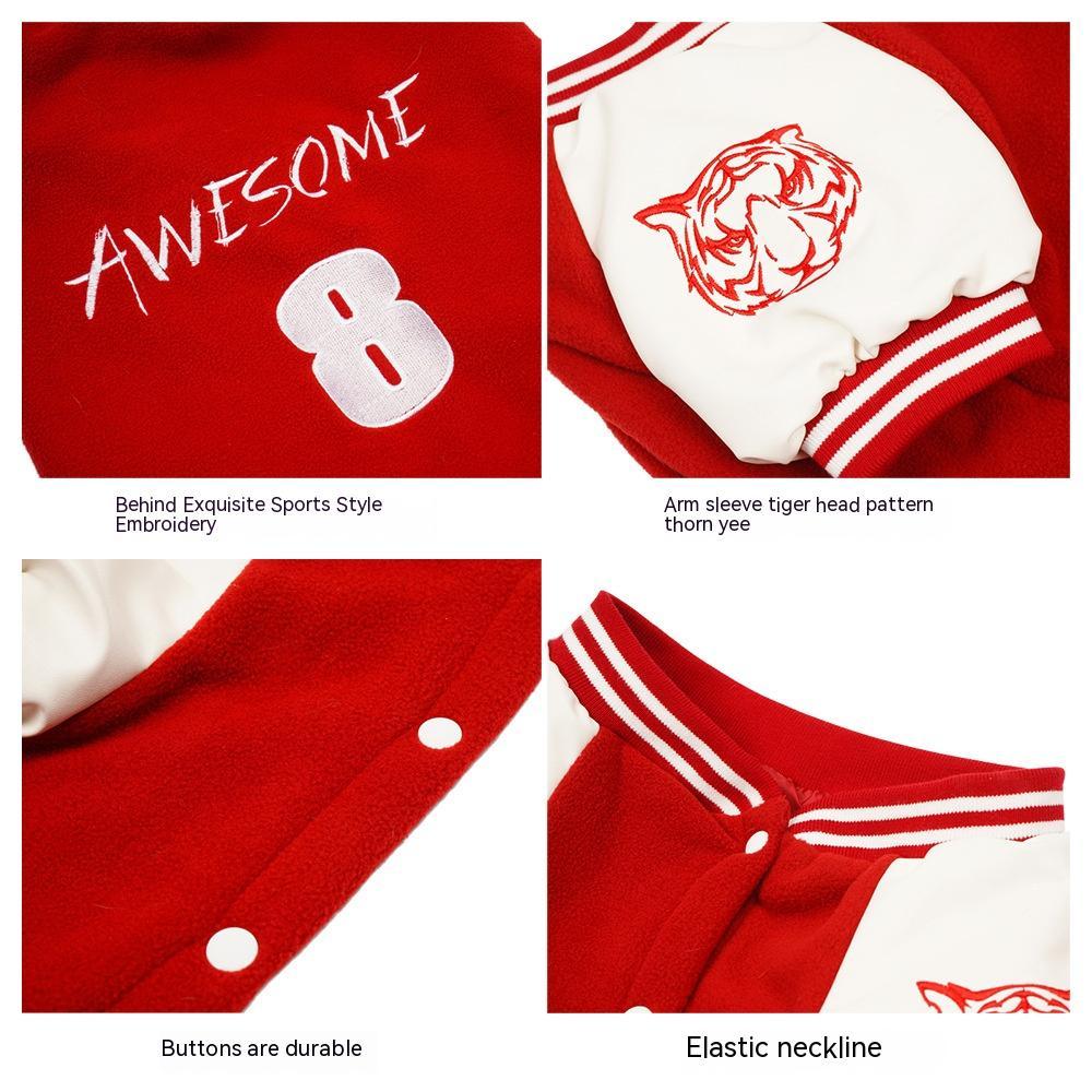 Medium Dog Clothes Baseball Sweater | Luxury Home Accessories | Heulog Glow