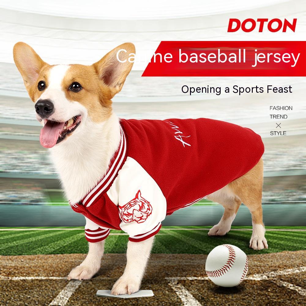 Medium Dog Clothes Baseball Sweater | Luxury Home Accessories | Heulog Glow
