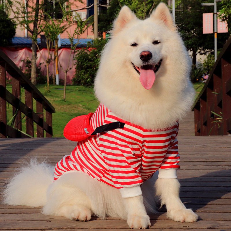 Medium-sized Dog Large Dog Autumn And Autumn Striped Thin Vest | Luxury Home Accessories | Heulog Glow