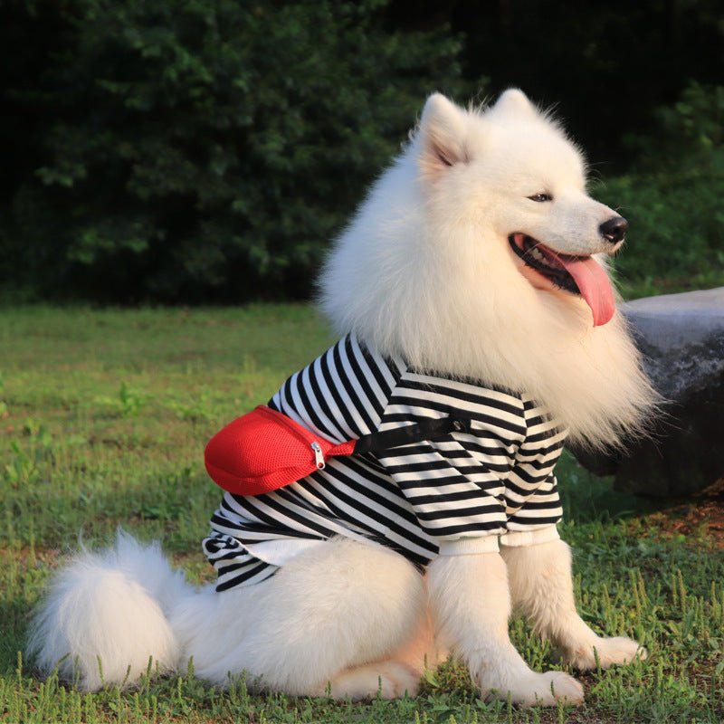 Medium-sized Dog Large Dog Autumn And Autumn Striped Thin Vest | Luxury Home Accessories | Heulog Glow