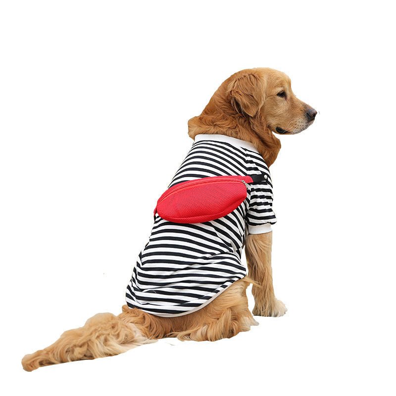 Medium-sized Dog Large Dog Autumn And Autumn Striped Thin Vest | Luxury Home Accessories | Heulog Glow