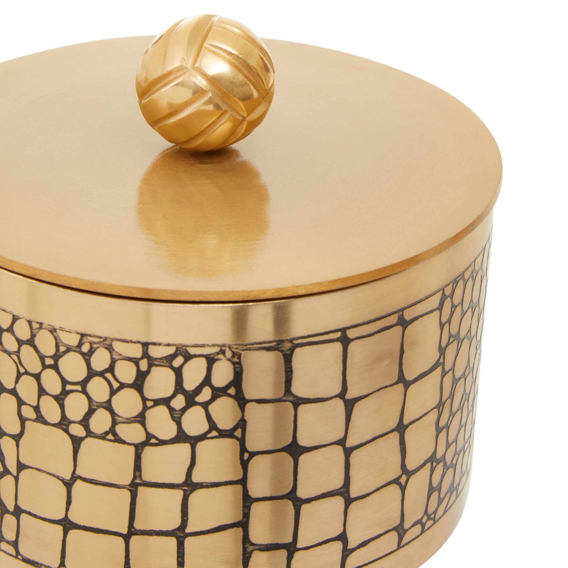 Meko Large Croc Pattern Trinket Box | Luxury Home Accessories | Heulog Glow