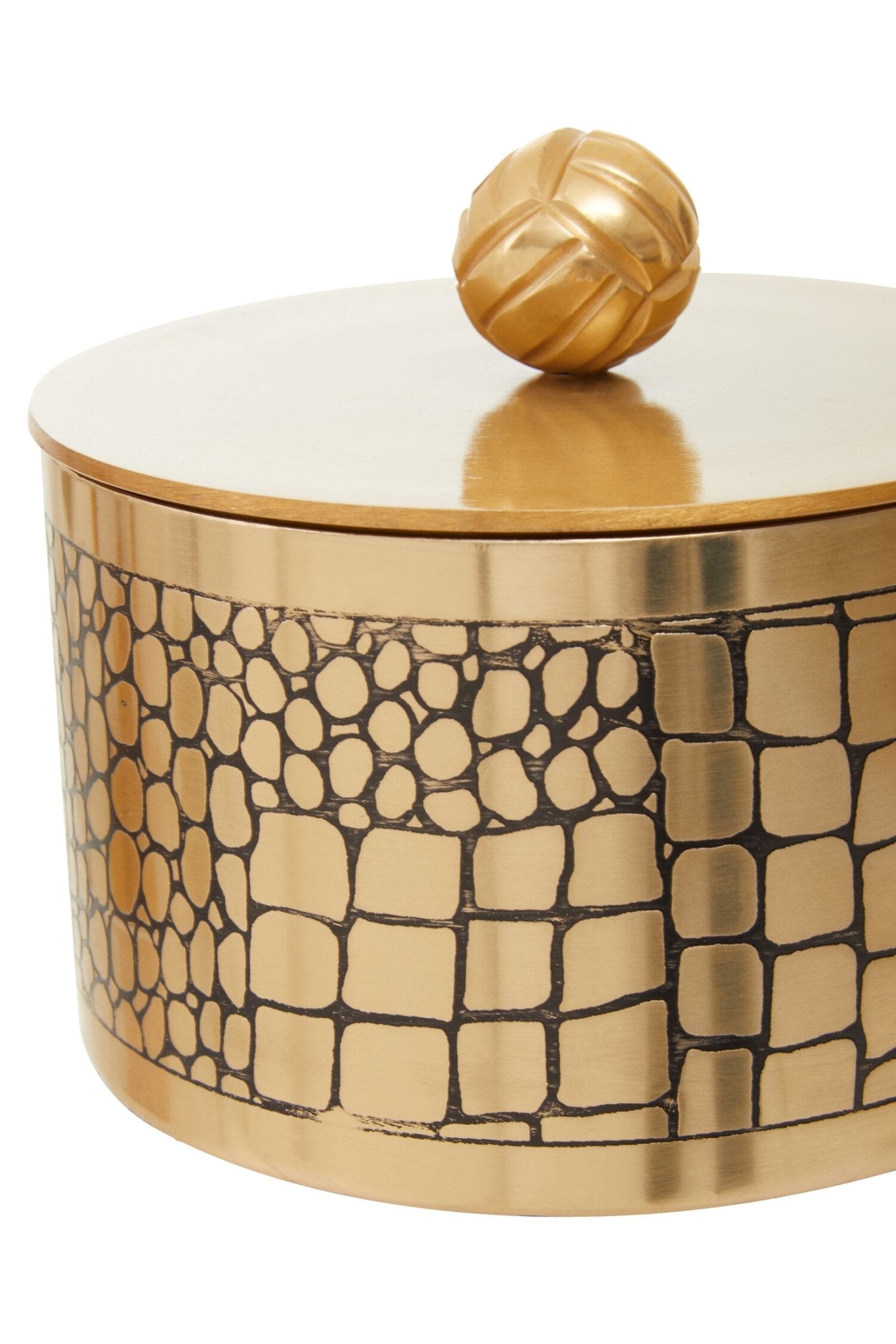 Meko Large Croc Pattern Trinket Box | Luxury Home Accessories | Heulog Glow