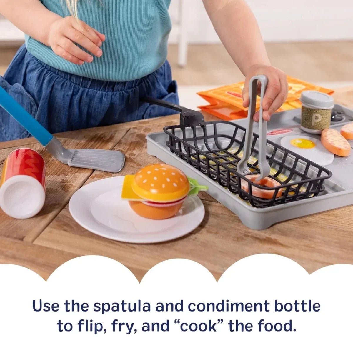 Melissa & Doug Flip & Fry Grill Play Set | Luxury Home Accessories | Heulog Glow